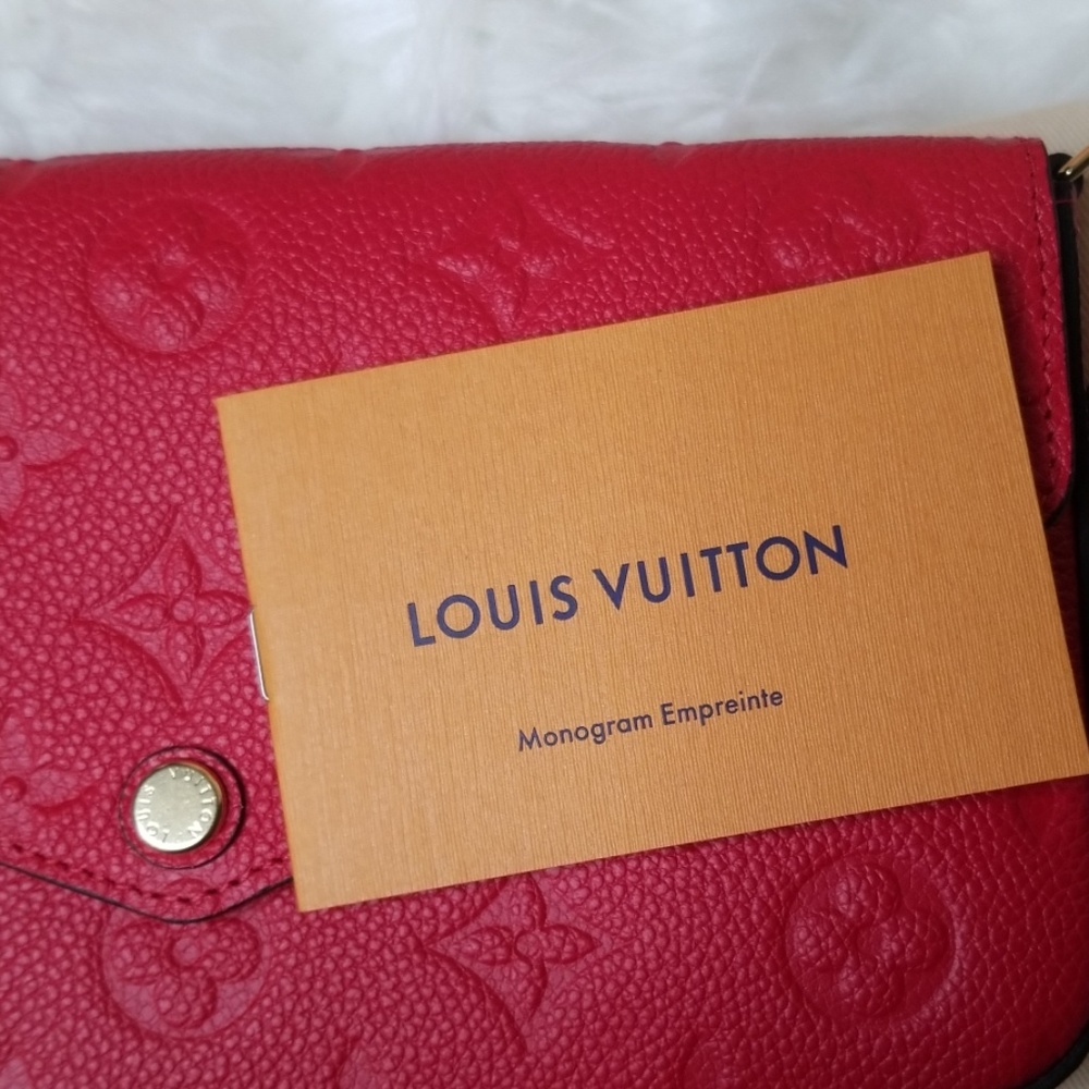 BNEW LOUIS VUITTON FELICIE EMPREINTE SCARLET RED - Picture 8 of 8